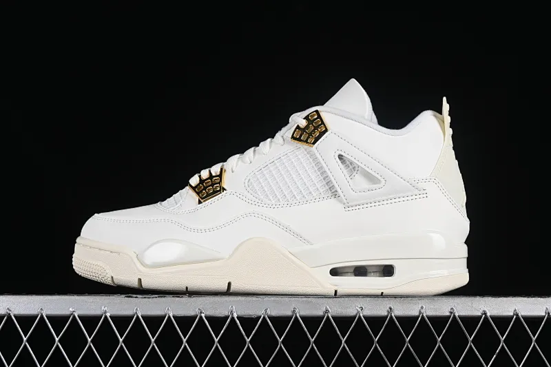 All categories Air Jordan Jordan series basketball shoes Air Jordan 4 GX foreign trade version Air Jordan 4 Retro "Metallic Gold" AJ4 Joe 4 meters white gold AQ9129-170